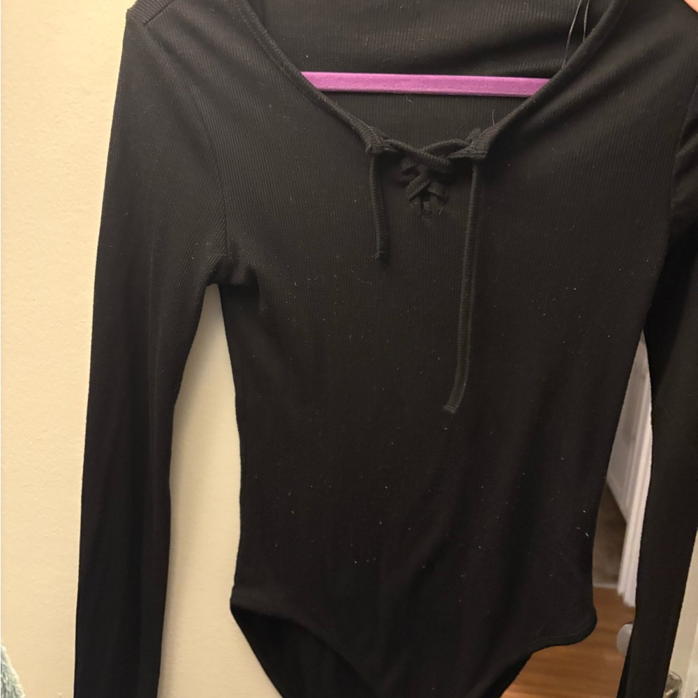 Primark Black Lace-Up Bodysuit